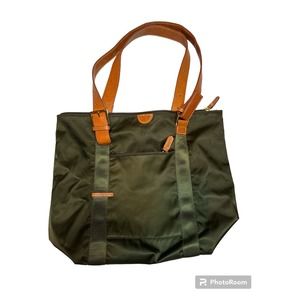 Bric’s Nylon adjustable leather handle shoulder bag